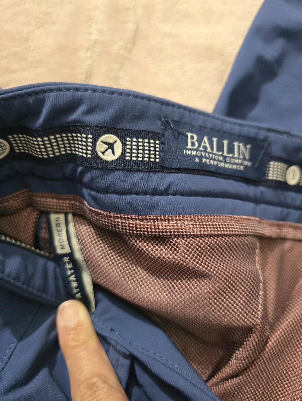 Ballin Atwater Mariner Blue Golf Performance Pants Size 33